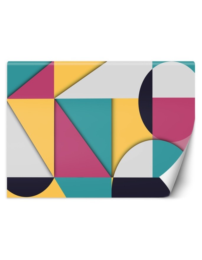 Wallpaper - Colourful geometric shapes abstract | FEEBY