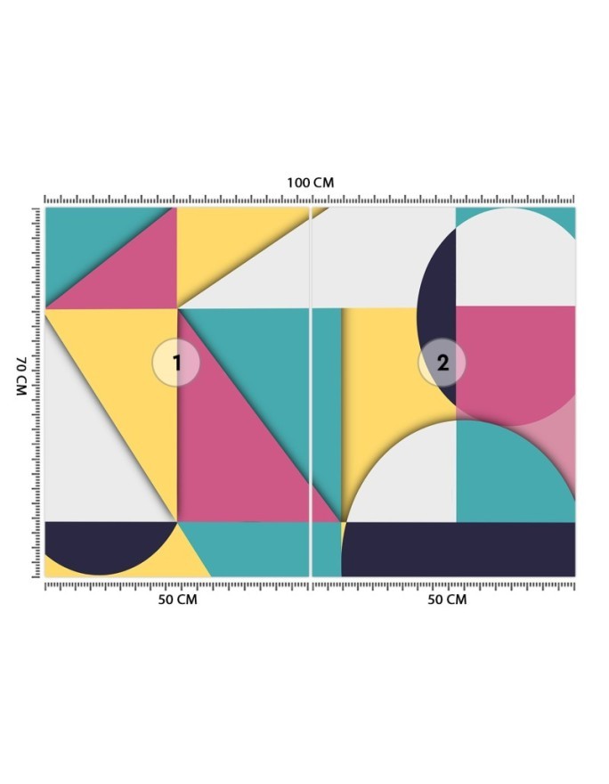 Wallpaper - Colourful geometric shapes abstract | FEEBY