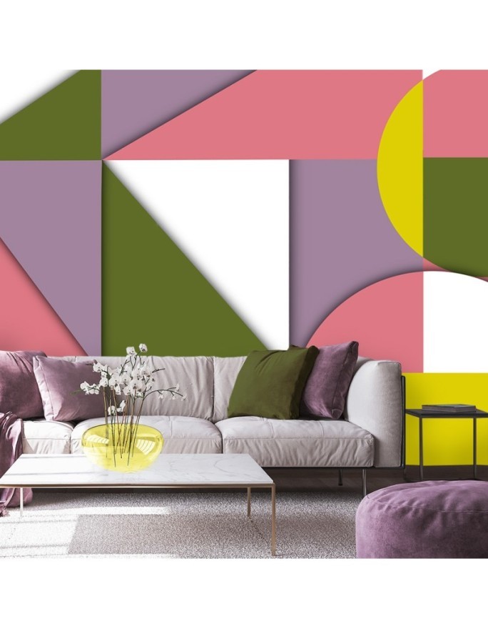 Wallpaper - Colorful geometric shapes abstract | FEEBY