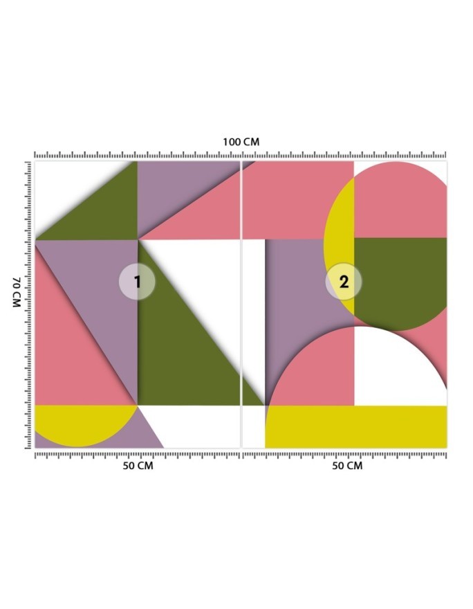 Wallpaper - Colorful geometric shapes abstract | FEEBY