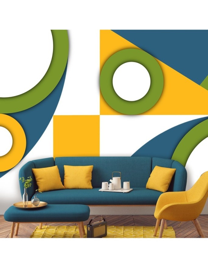 Wallpaper - Colorful geometric shapes abstract | FEEBY