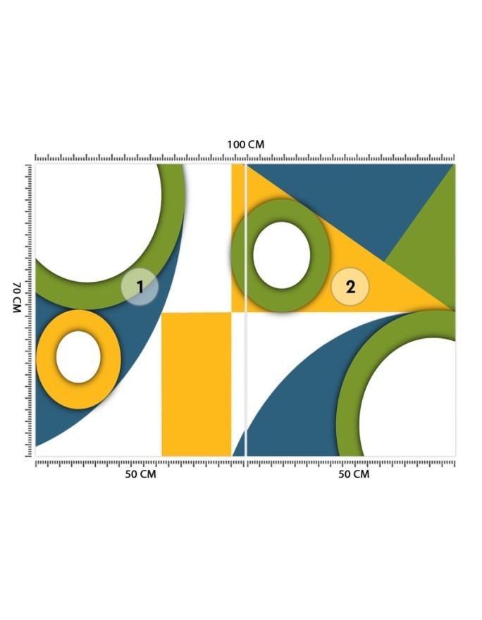 Wallpaper - Colorful geometric shapes abstract | FEEBY