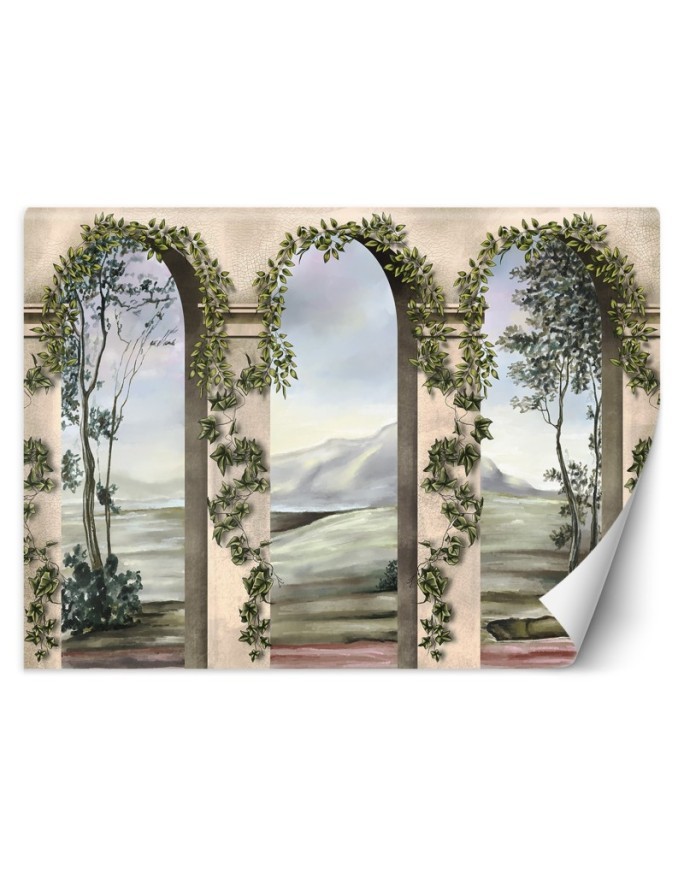 Exotic Wallpaper - Columns arches ivy | FEEBY