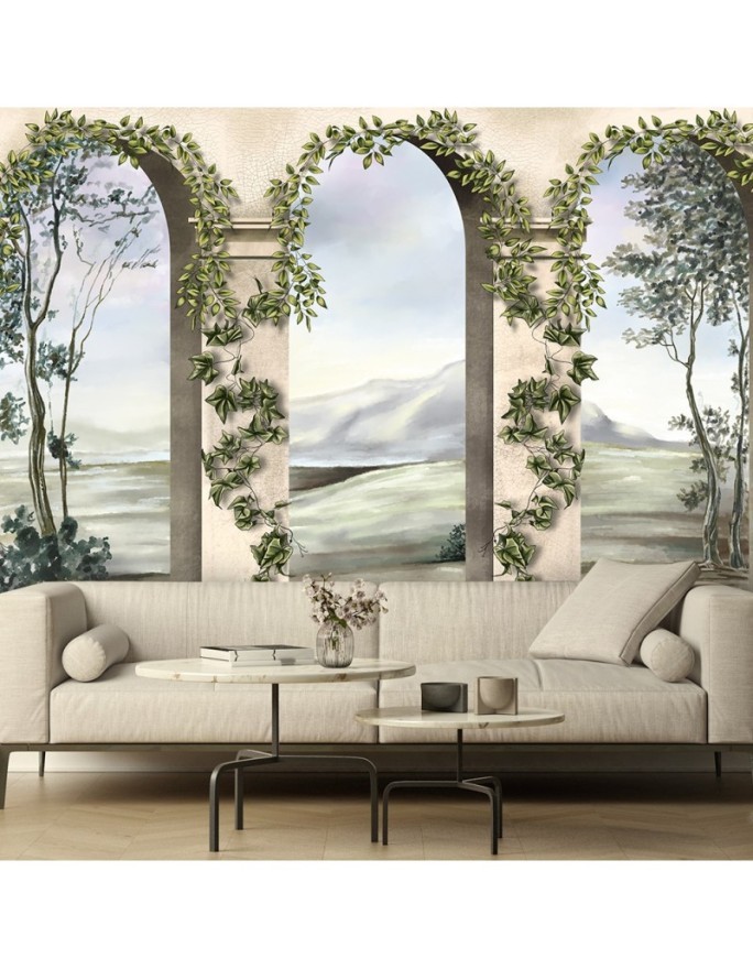 Exotic Wallpaper - Columns arches ivy | FEEBY