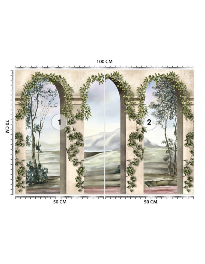 Exotic Wallpaper - Columns arches ivy | FEEBY