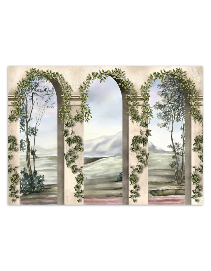Exotic Wallpaper - Columns arches ivy | FEEBY