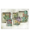 Stylish Wallpaper - Square abstract with flowers | FEEBY