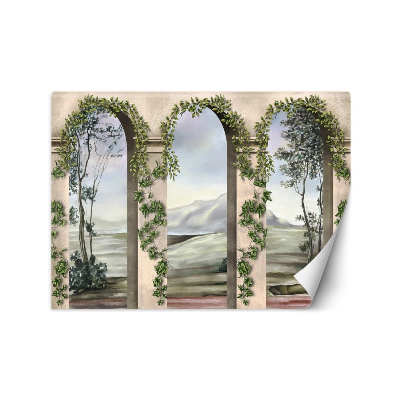 Stylish Wallpaper - Columns arches ivy | FEEBY