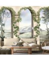 Stylish Wallpaper - Columns arches ivy | FEEBY