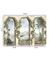 Stylish Wallpaper - Columns arches ivy | FEEBY