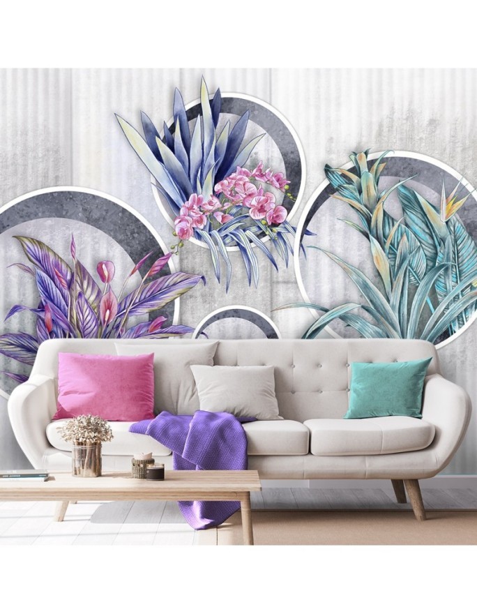 Wallpaper - Flowers in a collection abstract | FEEBY