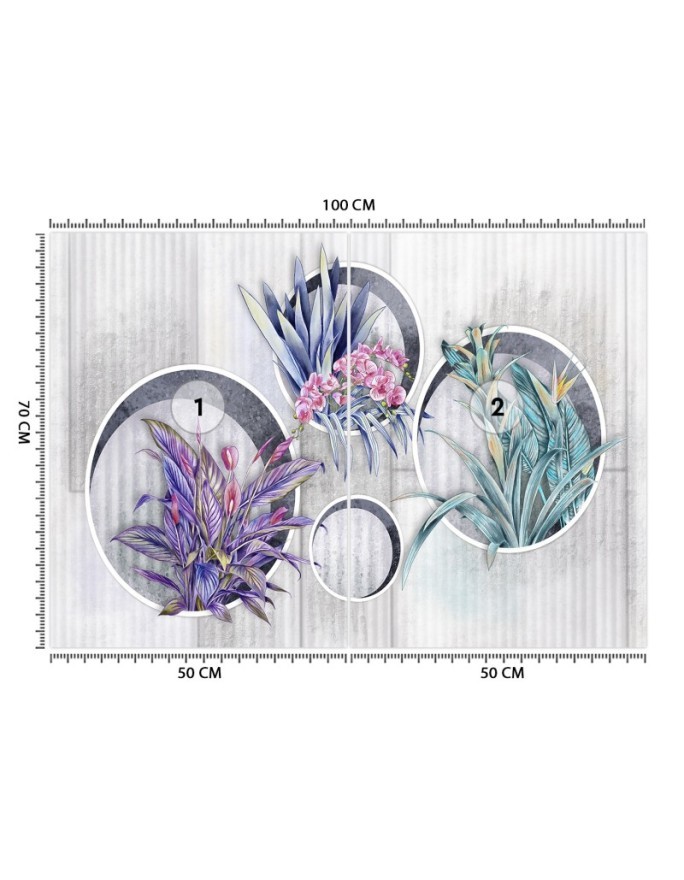 Wallpaper - Flowers in a collection abstract | FEEBY