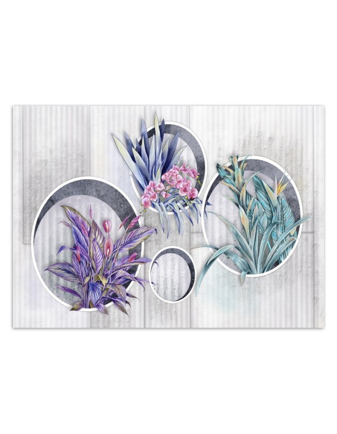 Wallpaper - Flowers in a collection abstract | FEEBY