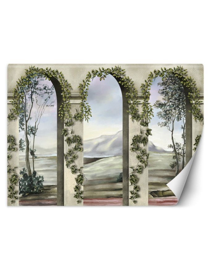 Wallpaper - Columns arches ivy | FEEBY