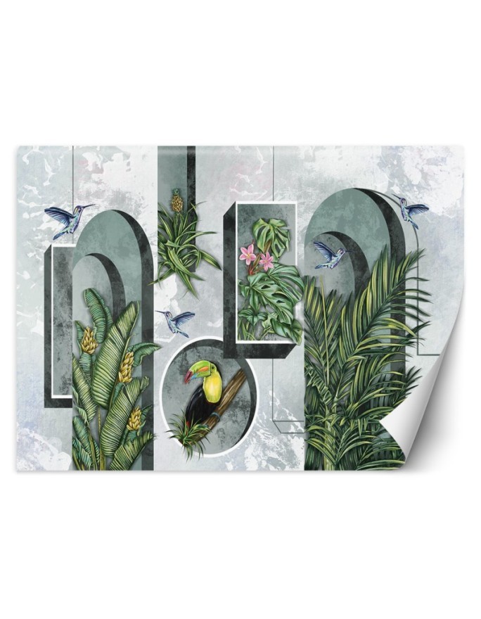 Fleece wall mural - Columns arches ivy | FEEBY