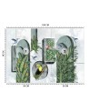 Fleece wall mural - Columns arches ivy | FEEBY