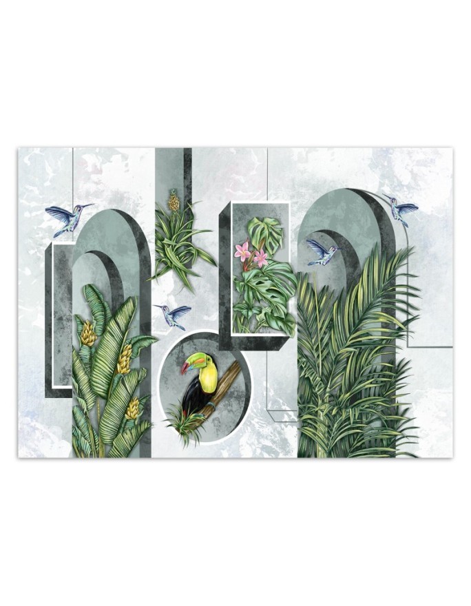 Fleece wall mural - Columns arches ivy | FEEBY