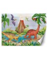 Children's wall mural - Dinosaurs on a lake | FEEBY