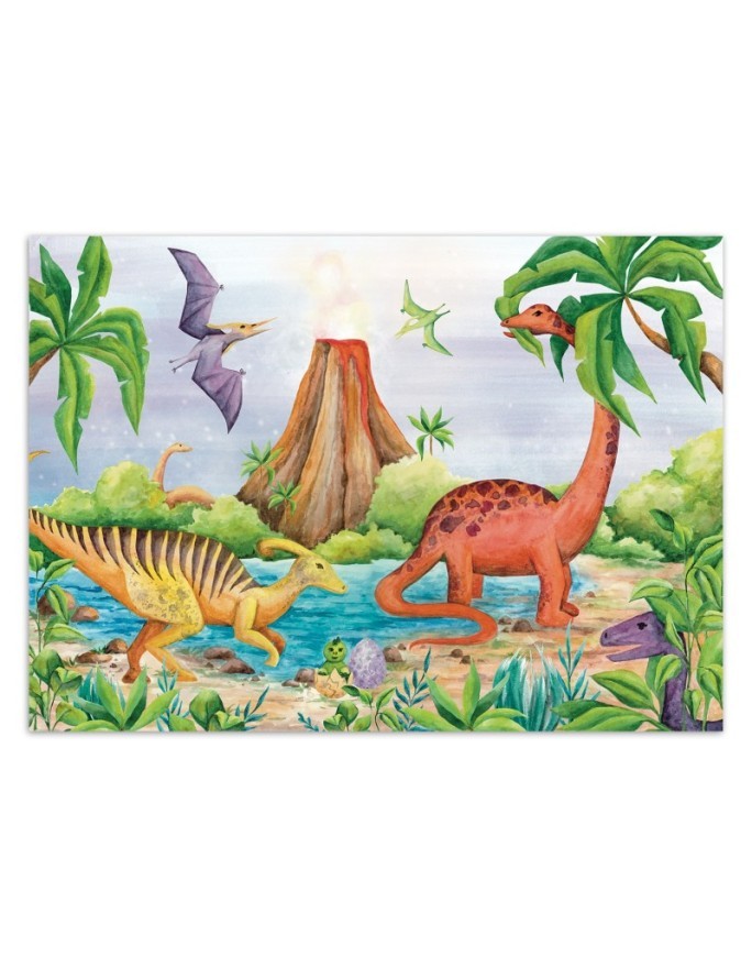 Children's wall mural - Dinosaurs on a lake | FEEBY