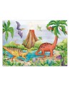 Children's wall mural - Dinosaurs on a lake | FEEBY