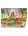 Children's room wall mural - Dinosaurs at the lake | FEEBY