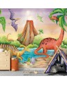 Children's room wall mural - Dinosaurs at the lake | FEEBY