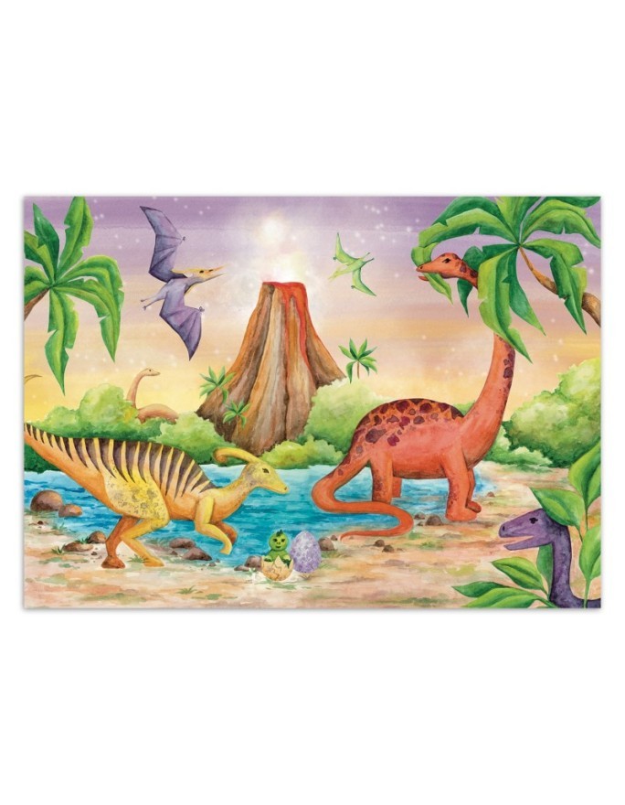 Children's room wall mural - Dinosaurs at the lake | FEEBY