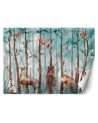 Children's wall mural - Forest animals deer bear fox | FEEBY