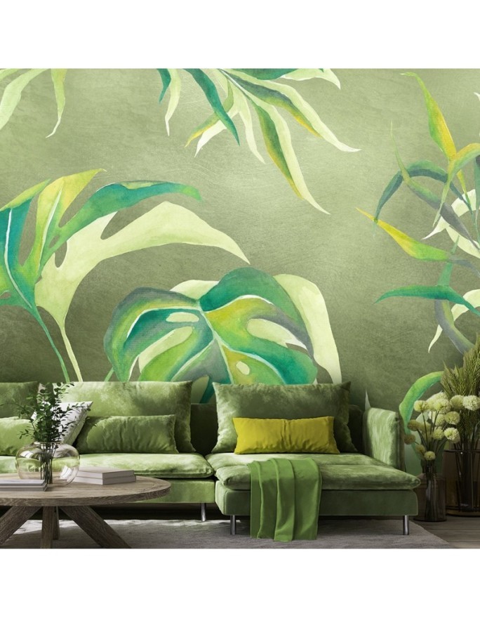 Exotic wall murals - Monstera leaves | FEEBY