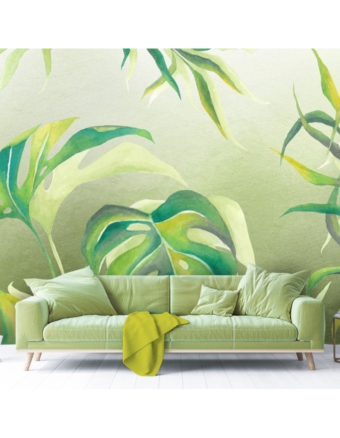Exotic wall murals - Monstera leaves | FEEBY