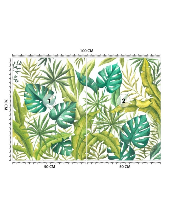 Exotic wall murals - Monstera leaves | FEEBY