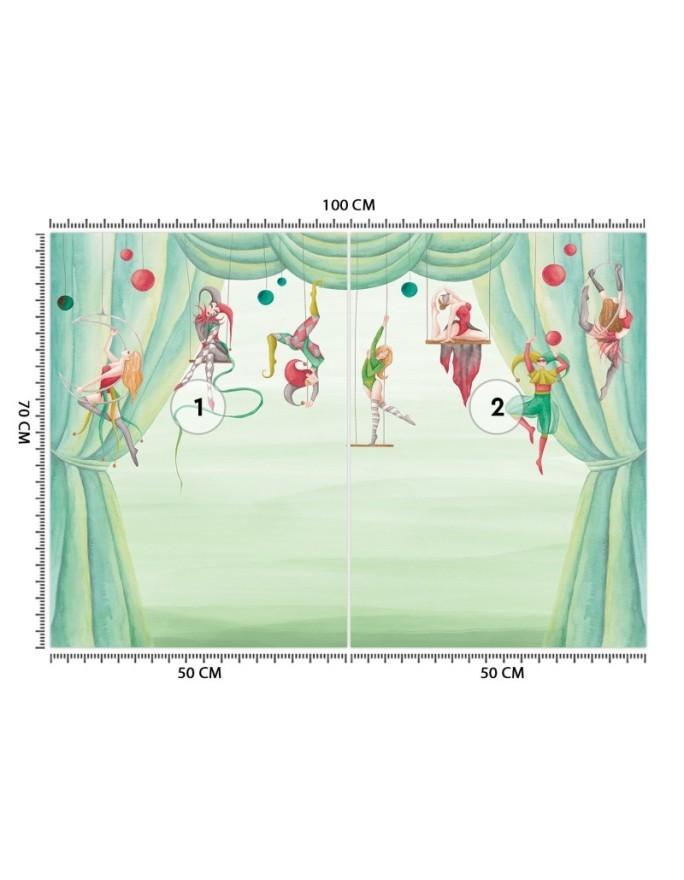 Wall mural - Circus acrobats for children | FEEBY