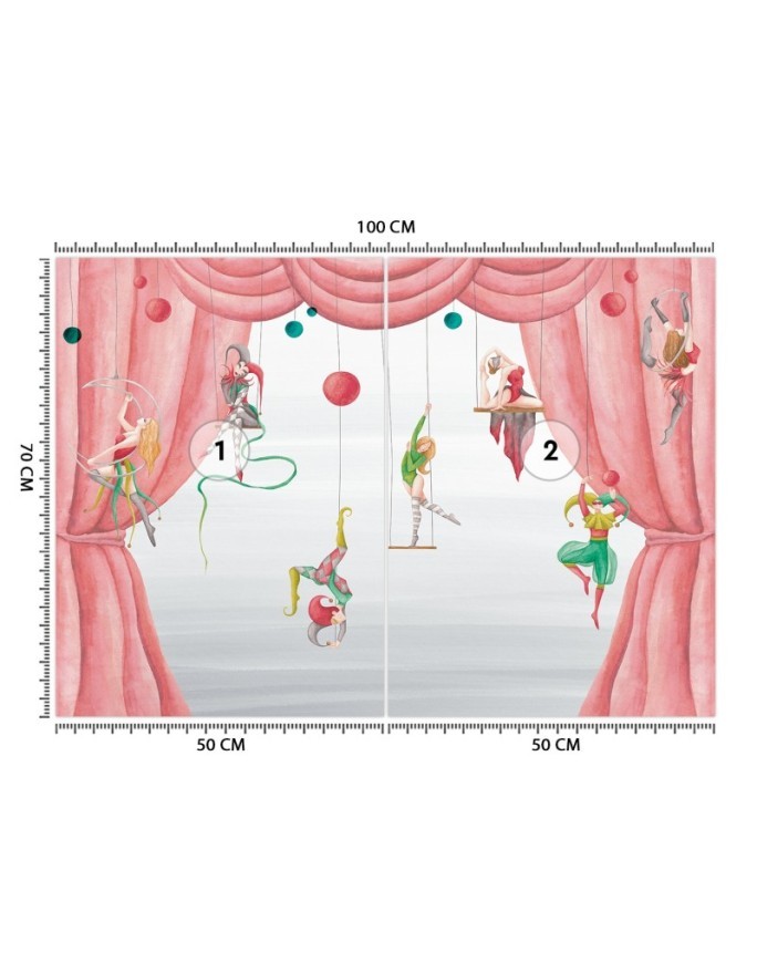 Wall mural - Circus acrobats for kids | FEEBY