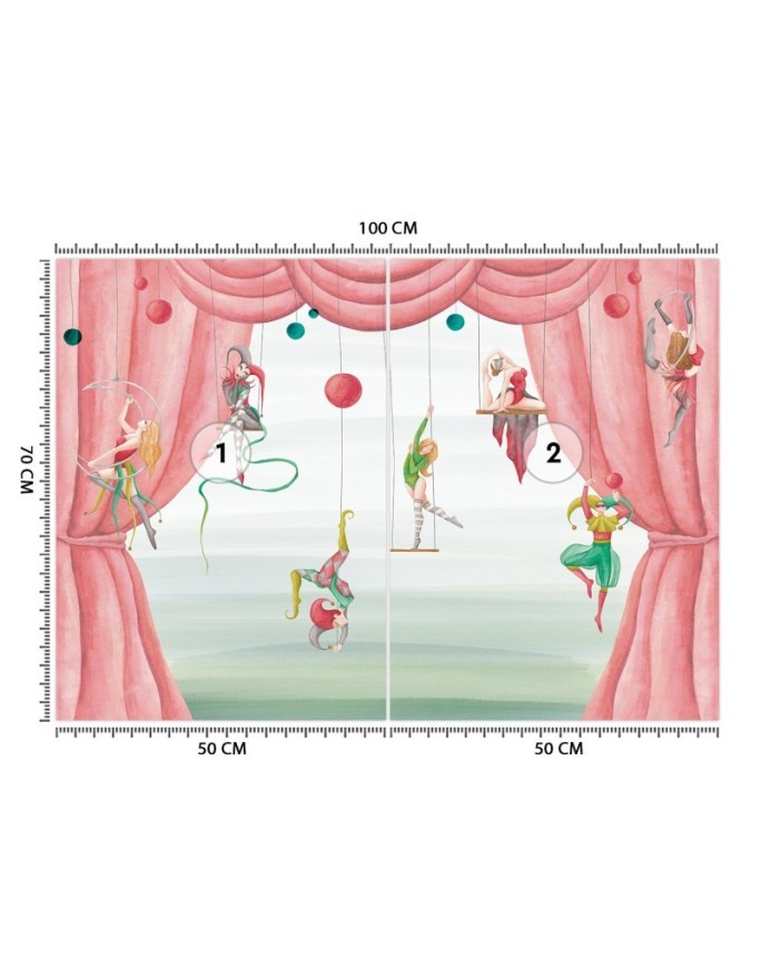 Wall mural - Circus acrobats for kids | FEEBY