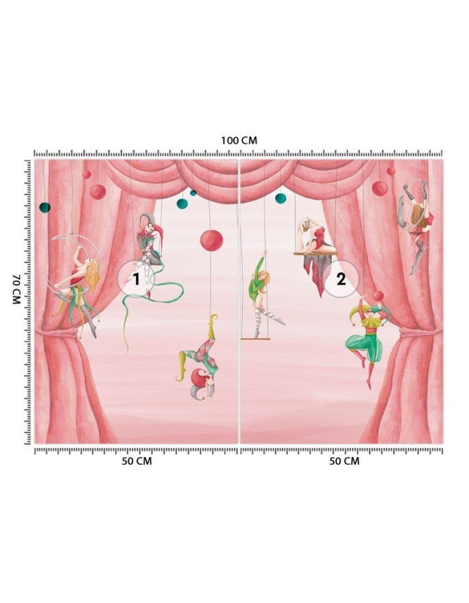 Wall mural - Circus acrobats for kids | FEEBY