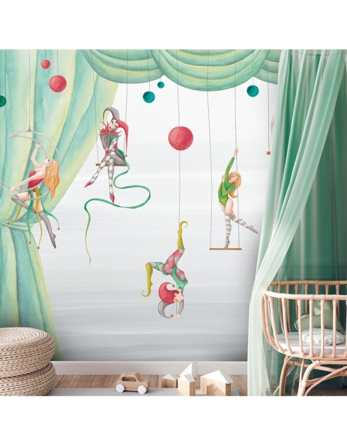 Wall mural - Circus acrobats for kids | FEEBY
