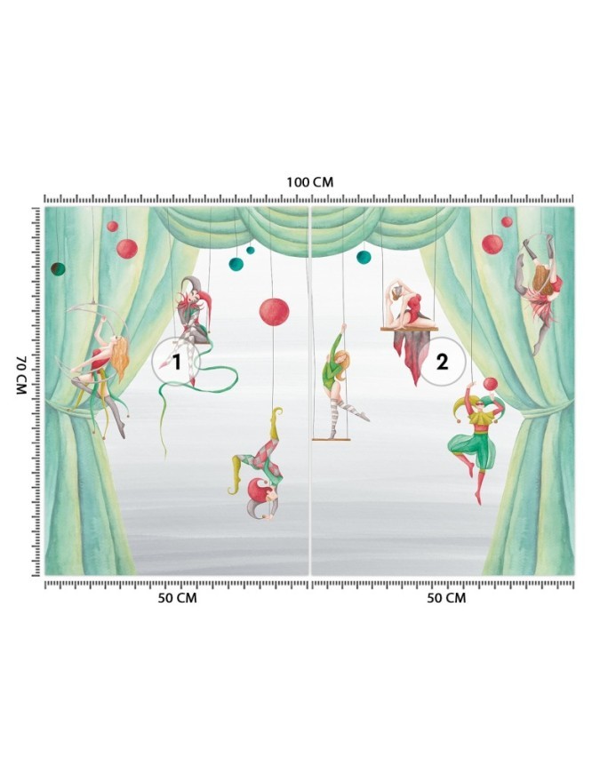 Wall mural - Circus acrobats for kids | FEEBY