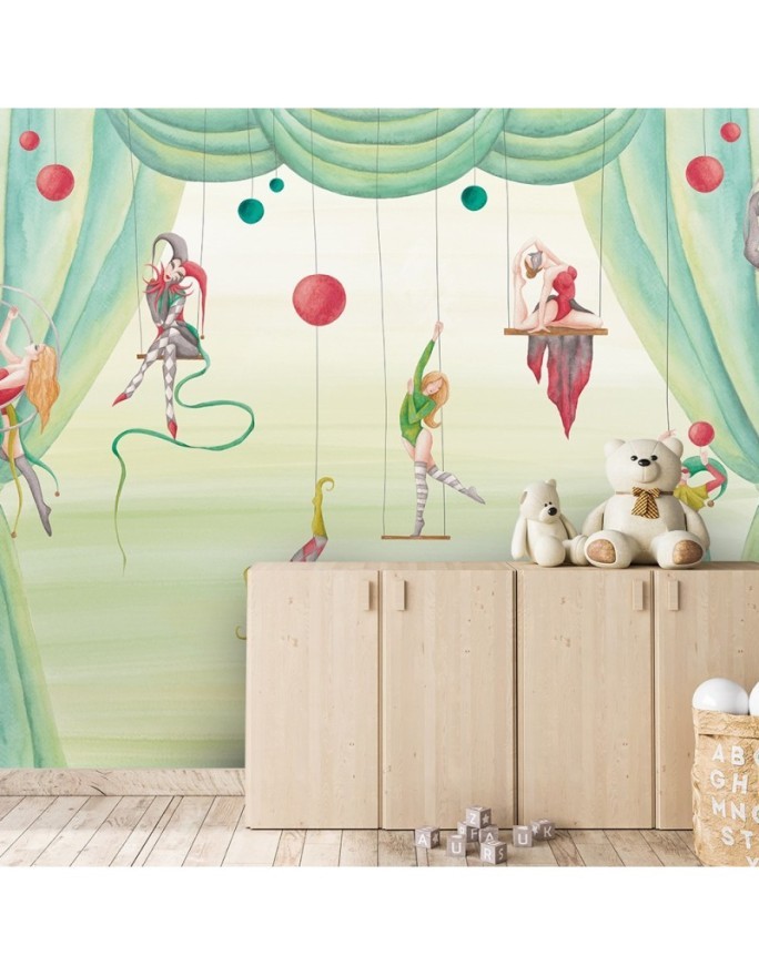 Wall mural - Circus acrobats for kids | FEEBY