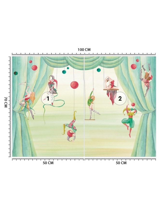 Wall mural - Circus acrobats for kids | FEEBY