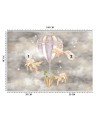 Children's room wall mural - Balloon fish house | FEEBY