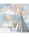 Children's room mural - Balloon fish house | FEEBY