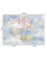 Children's room mural - Balloon fish house | FEEBY