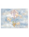 Children's room mural - Balloon fish house | FEEBY