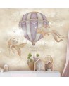 Children's room mural - Balloon fish house | FEEBY