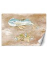 Children's Wallpaper - Flying whale and ship | FEEBY