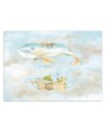 Children's Wallpaper - Flying whale and ship | FEEBY