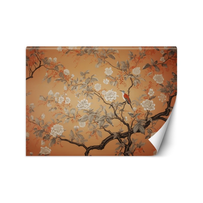 Oriental Wallpaper - Bird Tree Chinoiserie | FEEBY