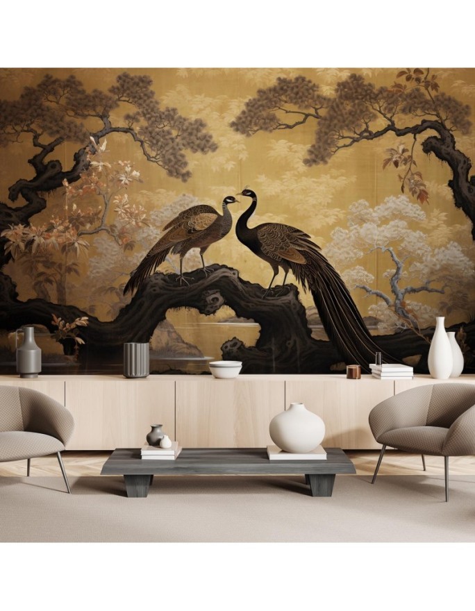 Photo wall mural - Peacock Bonsai Tree | FEEBY