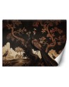 Photo wallpaper for living room - Oriental peacock on a tree | FEEBY