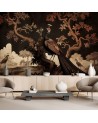 Photo wallpaper for living room - Oriental peacock on a tree | FEEBY